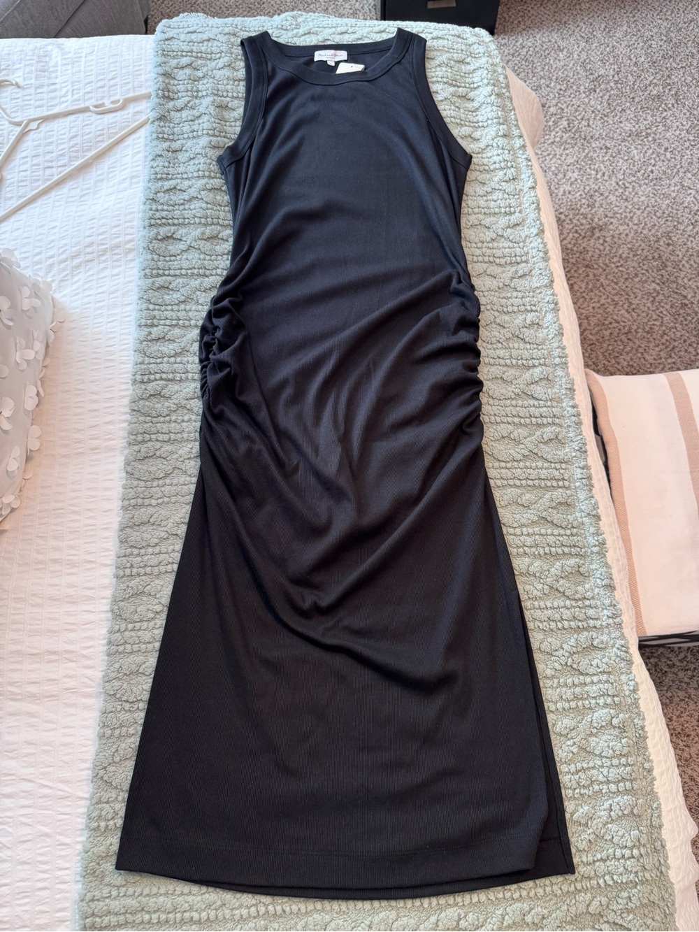 Michael Stars Black Ruched Side Maxi Dress NWT (XL)